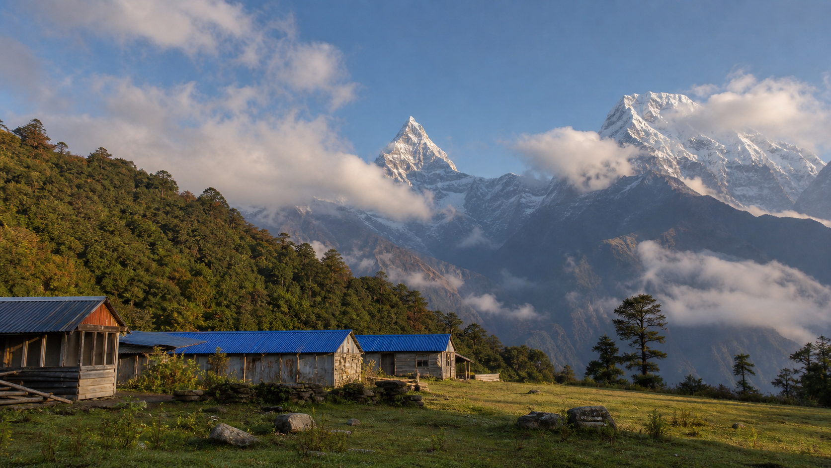 Mardi Himal Trekking super realistic image 3